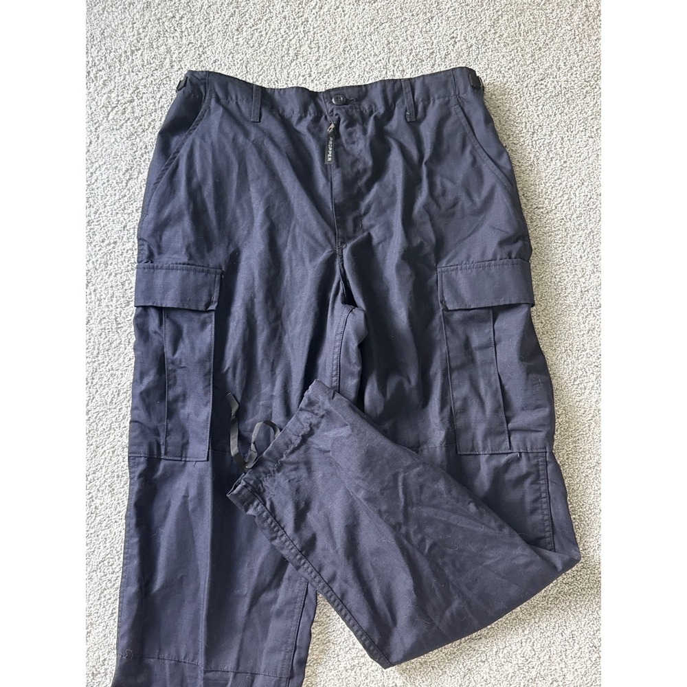Propper BDU Zip Fly Trouser Navy Blue Ripstop Cargo Pants Men Medium Regular NEW